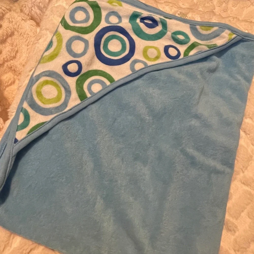 Circo Hooded Baby Bath Towel Set of 3 Whale‎ Turtle Circles Infant wash towels